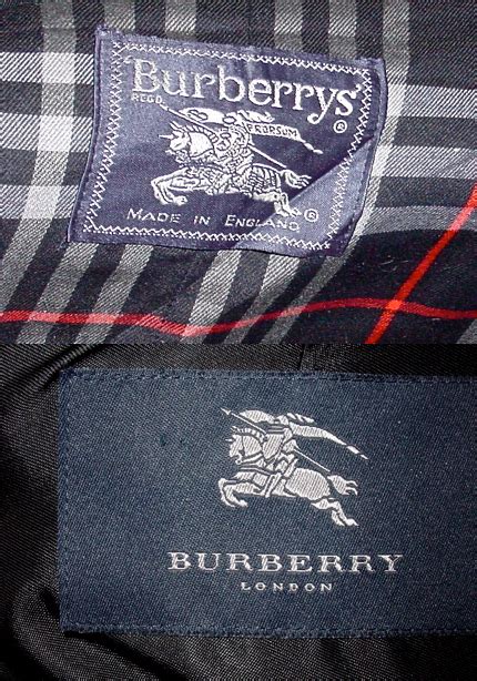 burberrys of london label|burberry label authentic.